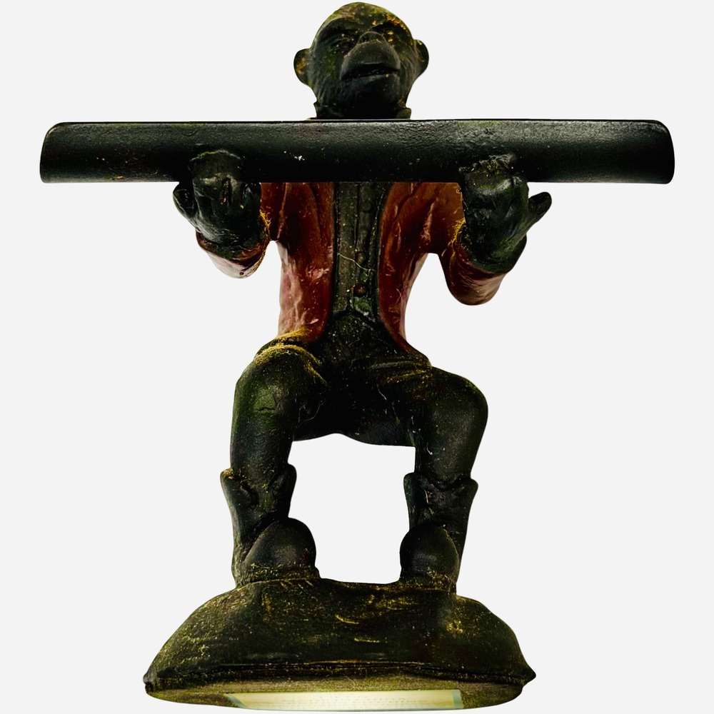 Bombay Company Monkey Pen Holder Cast Metal Desk Figurine Vintage Decor Good
